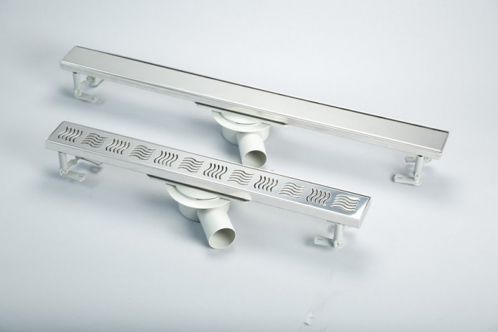 Душевой канал без фланца Maxiflow Classic Legal 360 60 см решетка волна 4013.00360K.060.1