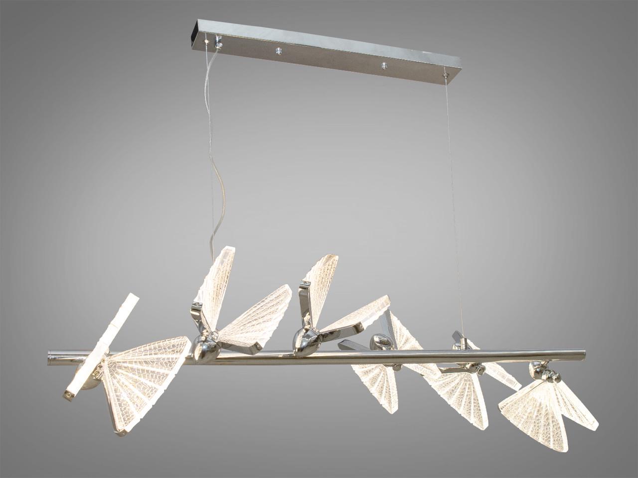 Подвес светодиодный EcoLed Бабочка 48W Y8022L-6HR Серебрянный