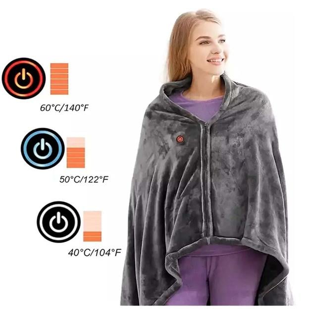 Электроодеяло Electric Heating Shawl Blanket USB 150х80 см - фото 4