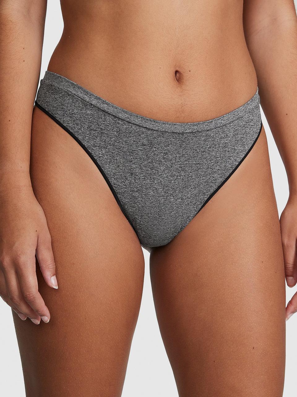 Трусики женские Victoria's Secret Seamless High-Leg Thong XXL Серый (7391838887041)