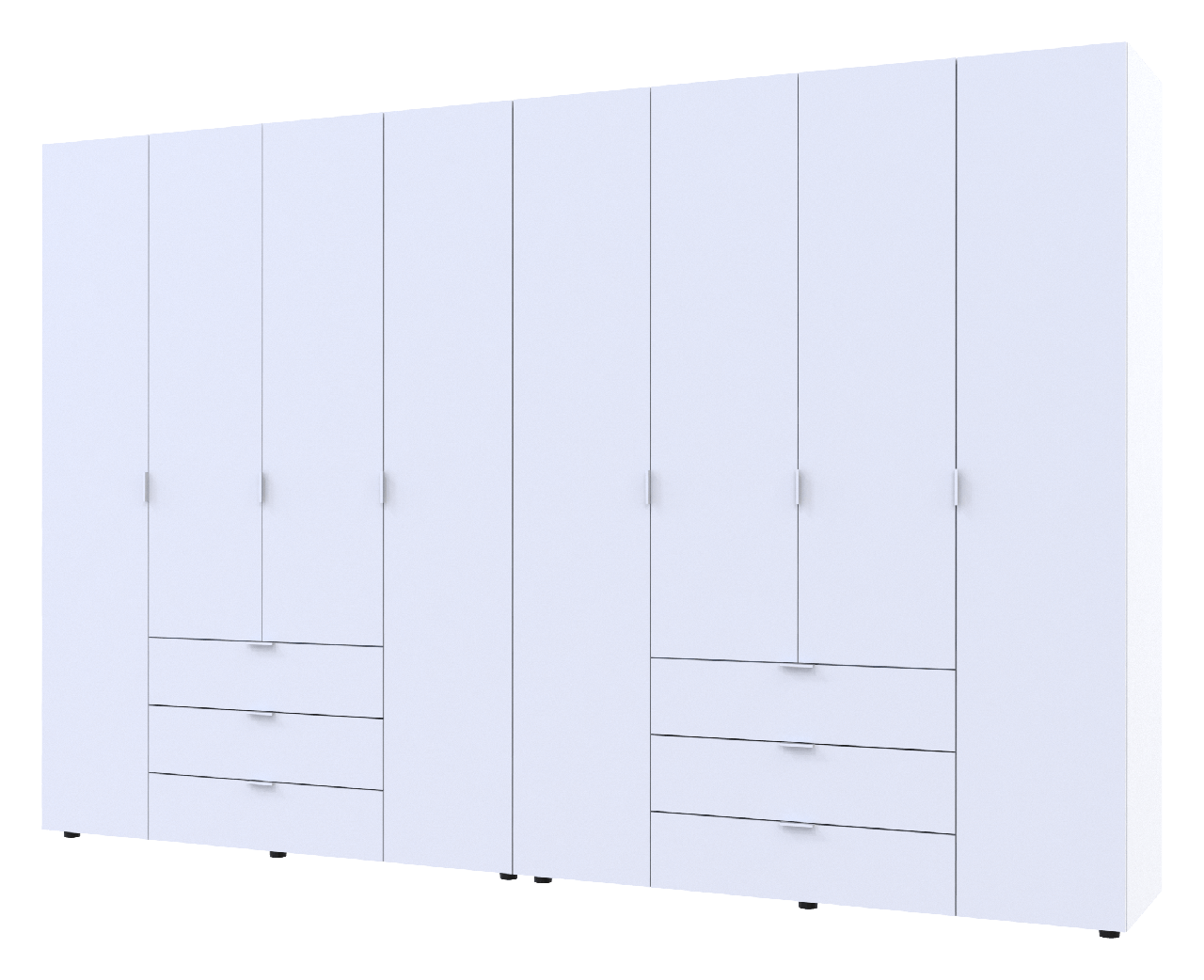 Комплект шкафов Doros Гелар 2 шт. 310х49,5х203,4 см Белый (DRS-011116)