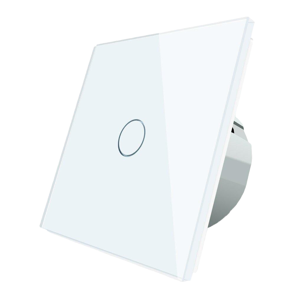 Безшумний сенсорний вимикач Livolo 1 сенсор скляний Білий (VL-C701Q-11) Безшумний сенсорний вимикач Livolo 1 сенсор скляний Білий (VL-C701Q-11)