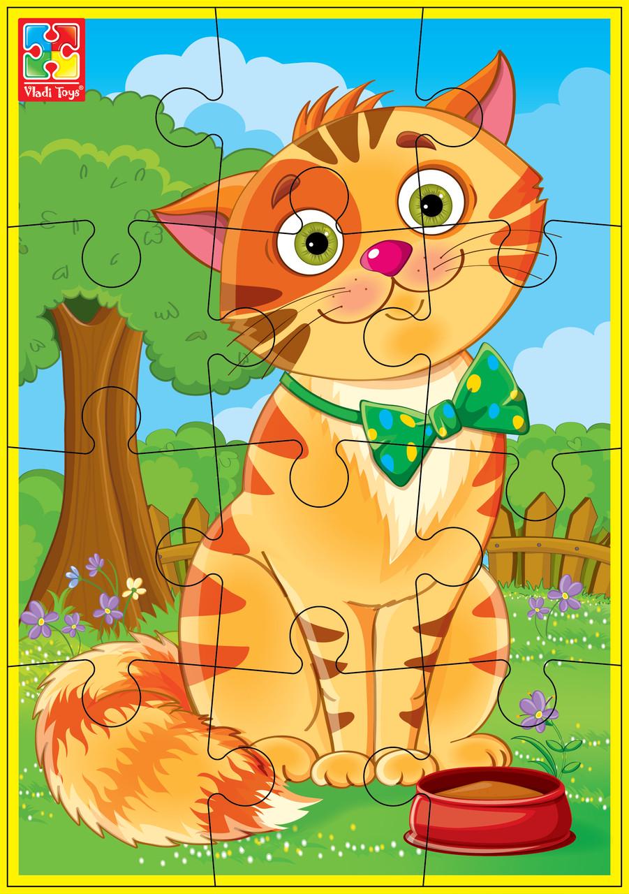 Пазли м'які Vladi Toys А5 Улюбленці Кіт 12 ел. (VT1103-52) Пазли м'які Vladi Toys А5 Улюбленці Кіт 12 ел. (VT1103-52)