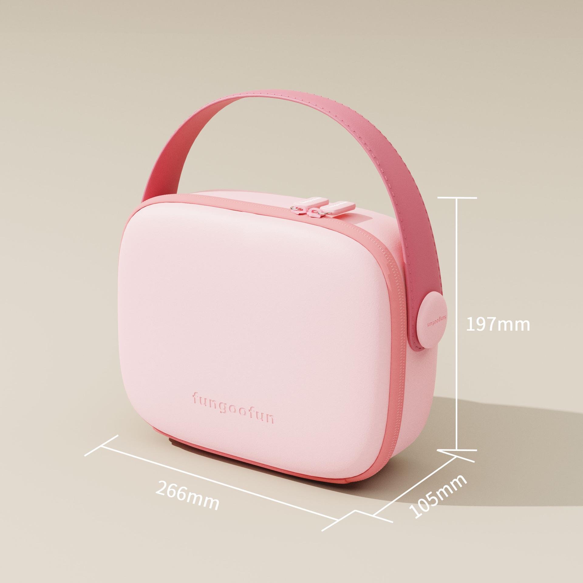 Косметичка Fungoofun EVA водонепроницаемая с отделениями и вкладышем для кисточек Розовый (906336) - фото 3