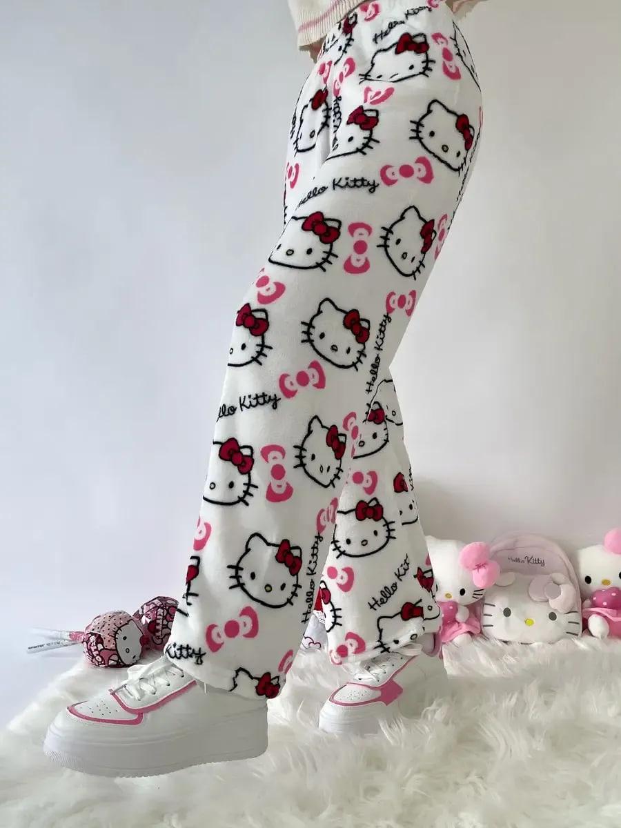 Брюки пижамные женские с принтом Hello Kitty L (10291) - фото 4