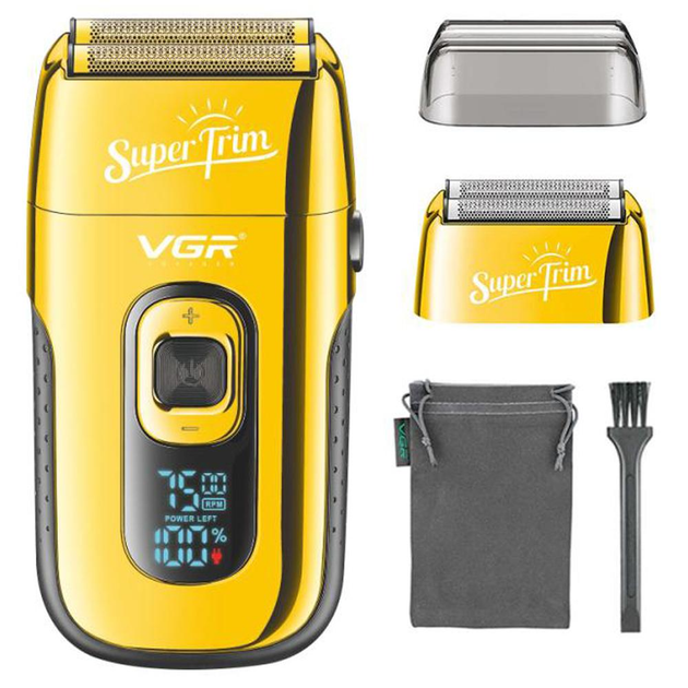 Електробритва шейвер VGR V-332 Super Trim акумуляторна 3 швидкості Золотистий (ML-04574)