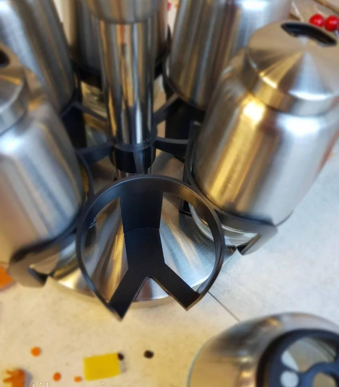 Набор емкостей для специй Frico FRU-129 на круглой подставке из нержавеющей стали 6 шт. (2530556585) - фото 7