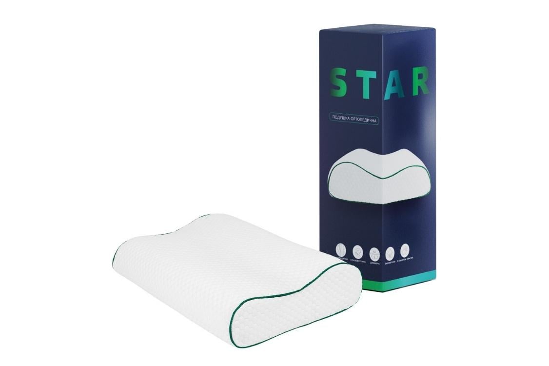 Подушка ортопедическая с памятью Star M 49x32x10 см (hf_p000403)