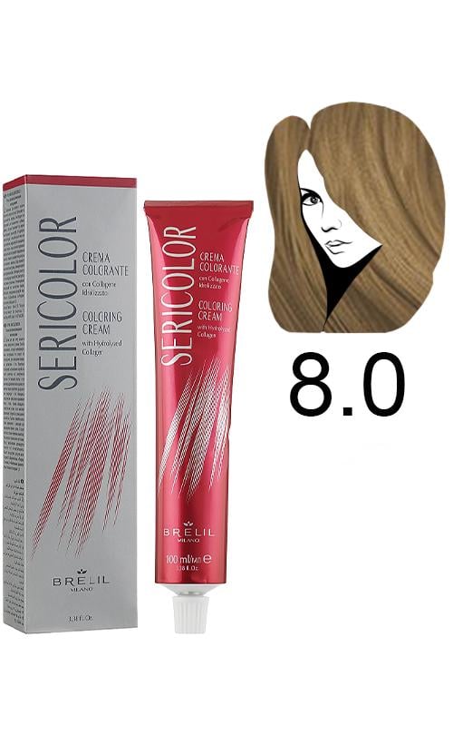 Фарба для волосся Brelil Sericolor Coloring Cream 8,0 (30908)