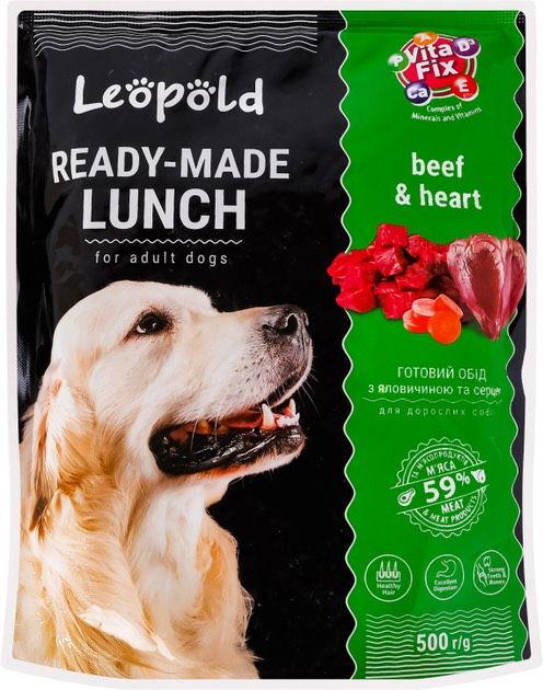 Корм вологий для собак Леопольд з яловичиною та серцем 500 г (2771979133)