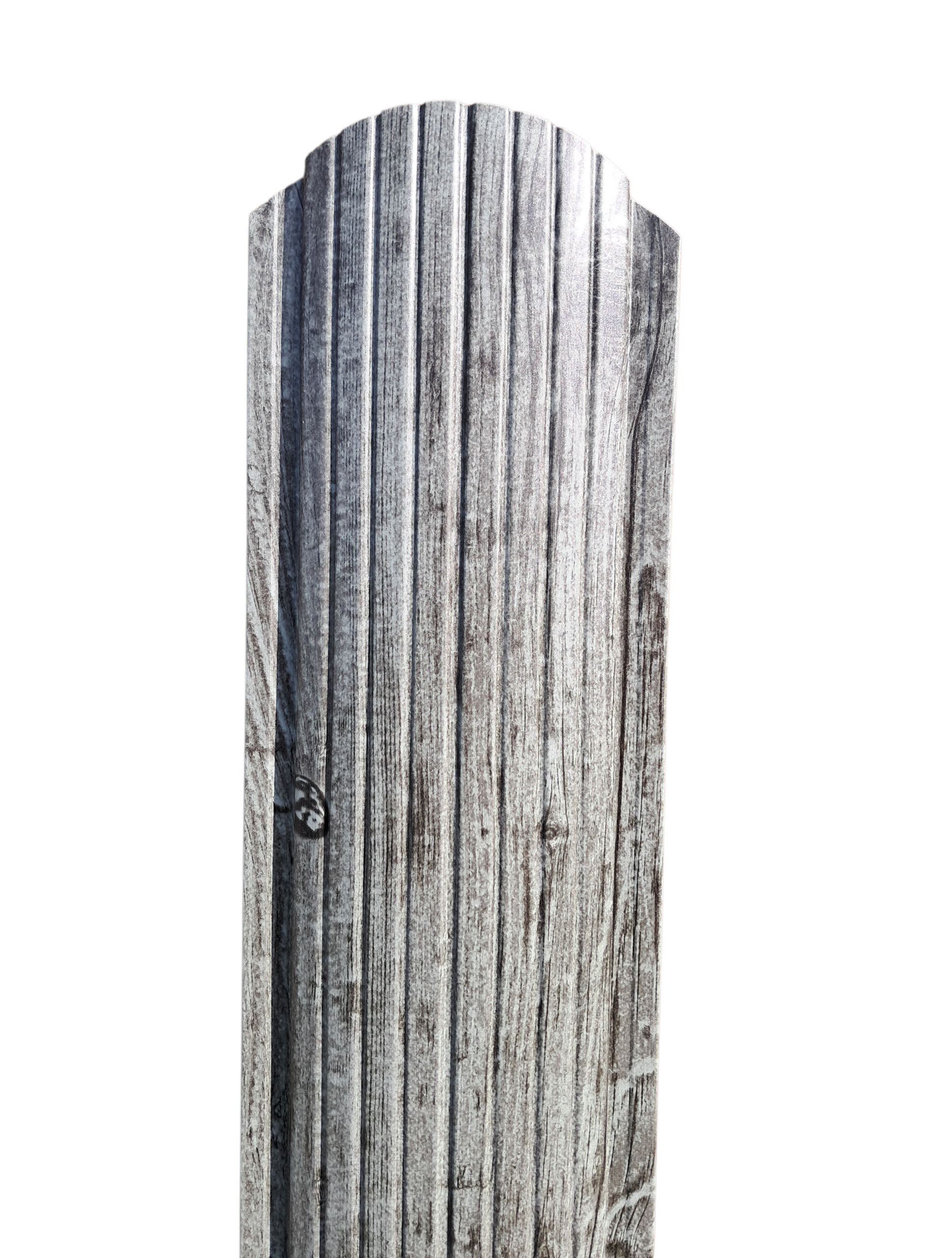 Штахетник металлический полукруглый усиленный 1,2 м Дуб Грей (28749031)