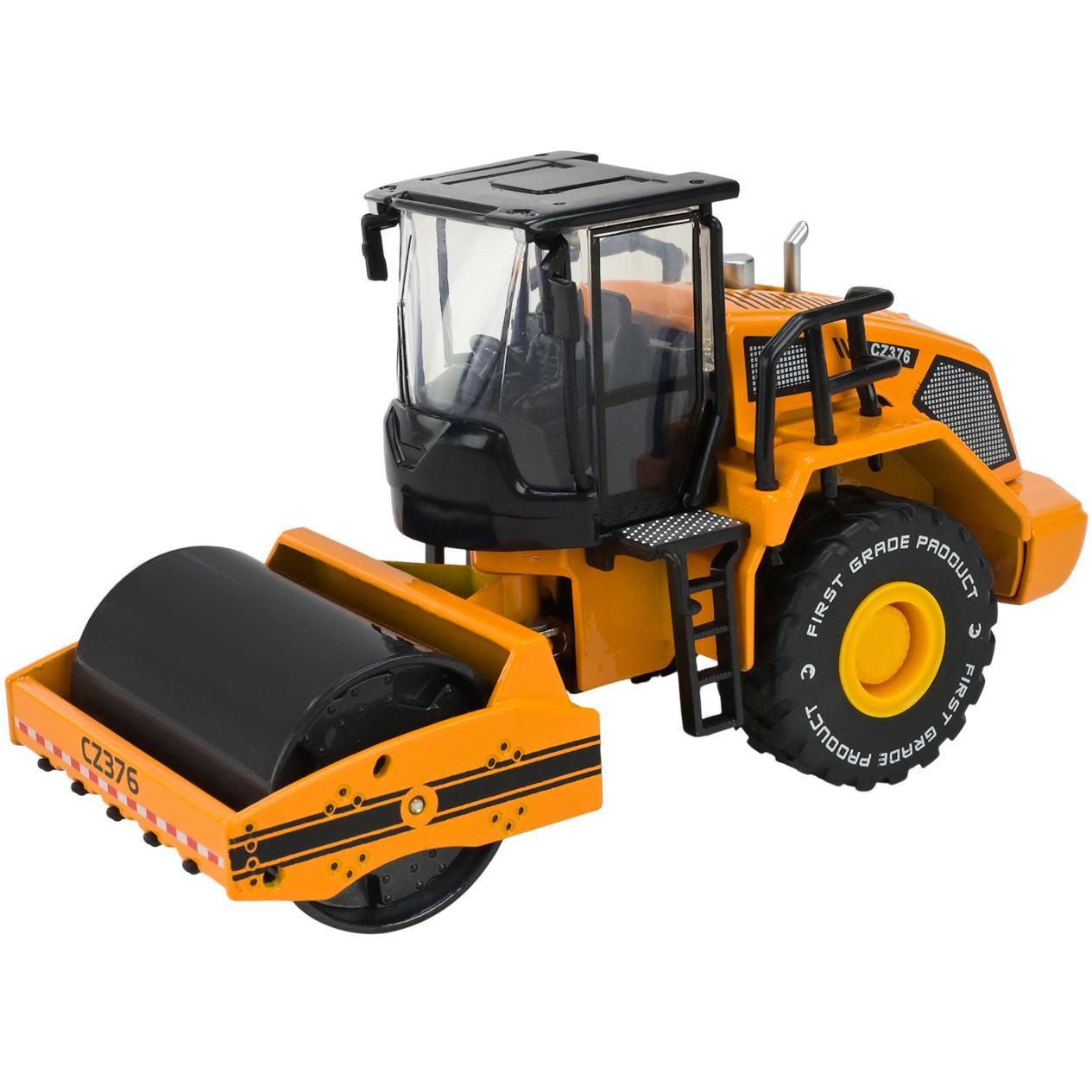 Игрушечная техника металлическая Автопром Дорожный Каток 1:50 подвижные детали Желтый (30465198)