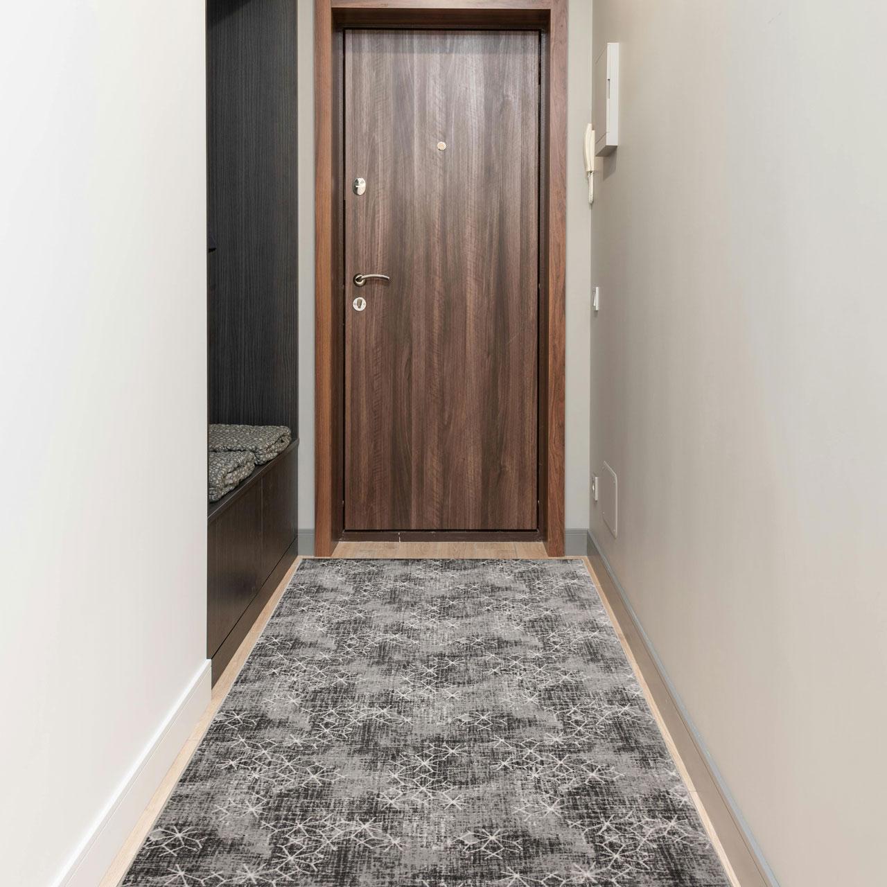 Ковер на силиконовой основе противоскользящий DAKARIA Soft Run 3022G 2x2 м Серый (00-00019718) - фото 10 Ковер на силиконовой основе противоскользящий DAKARIA Soft Run 3022G 2x2 м Серый (00-00019718) - фото 10