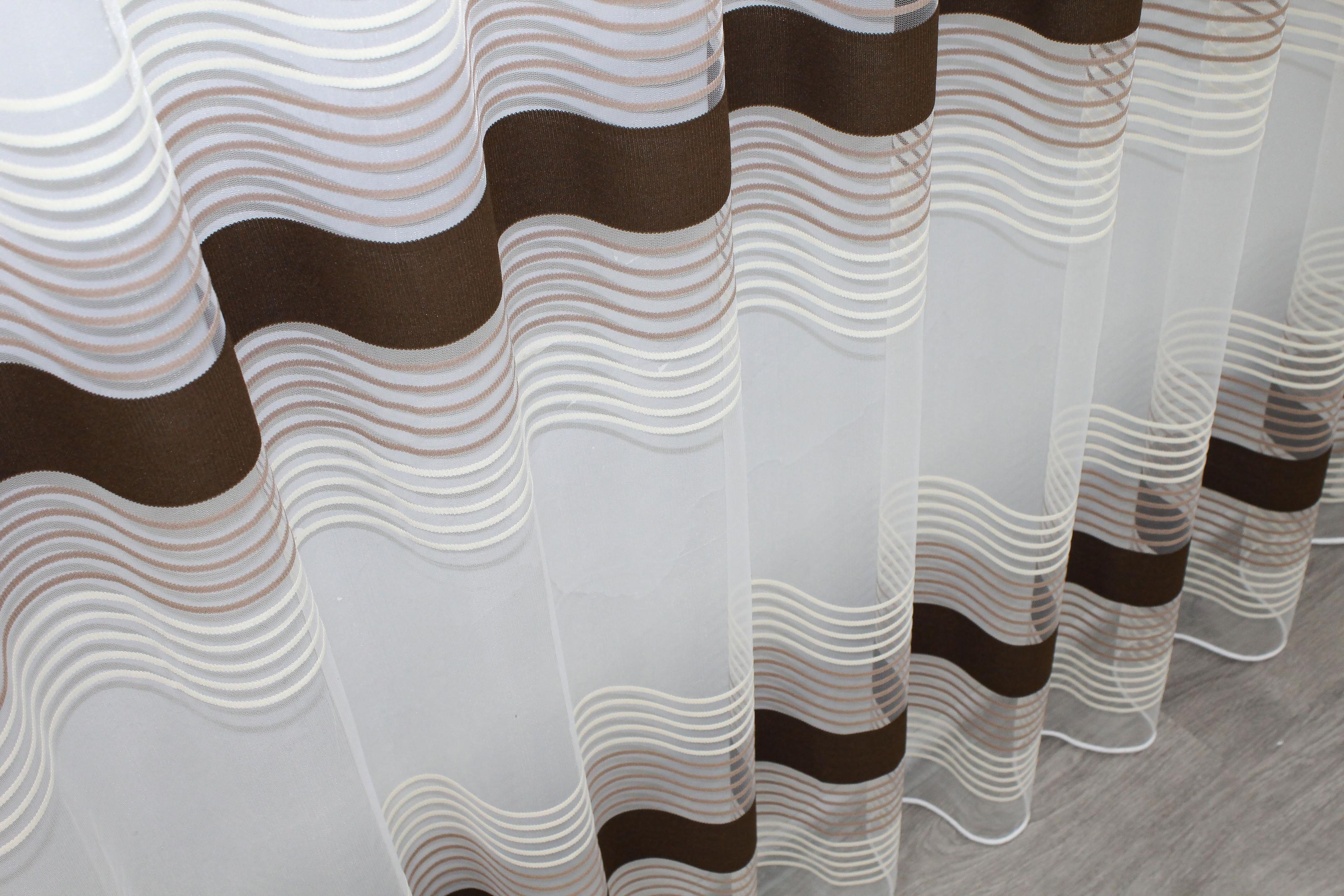 Тюль VR-Textil 1309т Терция фатин полоски 300х270 см Венге/Бежевый/Какао(42-0008) - фото 7 Тюль VR-Textil 1309т Терция фатин полоски 300х270 см Венге/Бежевый/Какао(42-0008) - фото 7