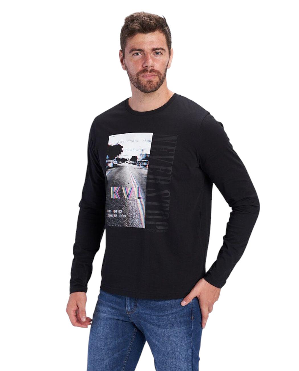 Лонгслив мужской Kenvelo 10106034.100 XL Черный (2050002963566) - фото 2