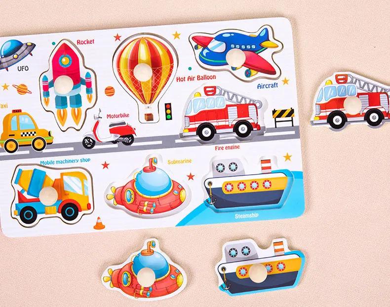 Пазлы деревянные Монтессори Транспорт (18784934) - фото 4 Пазлы деревянные Монтессори Транспорт (18784934) - фото 4