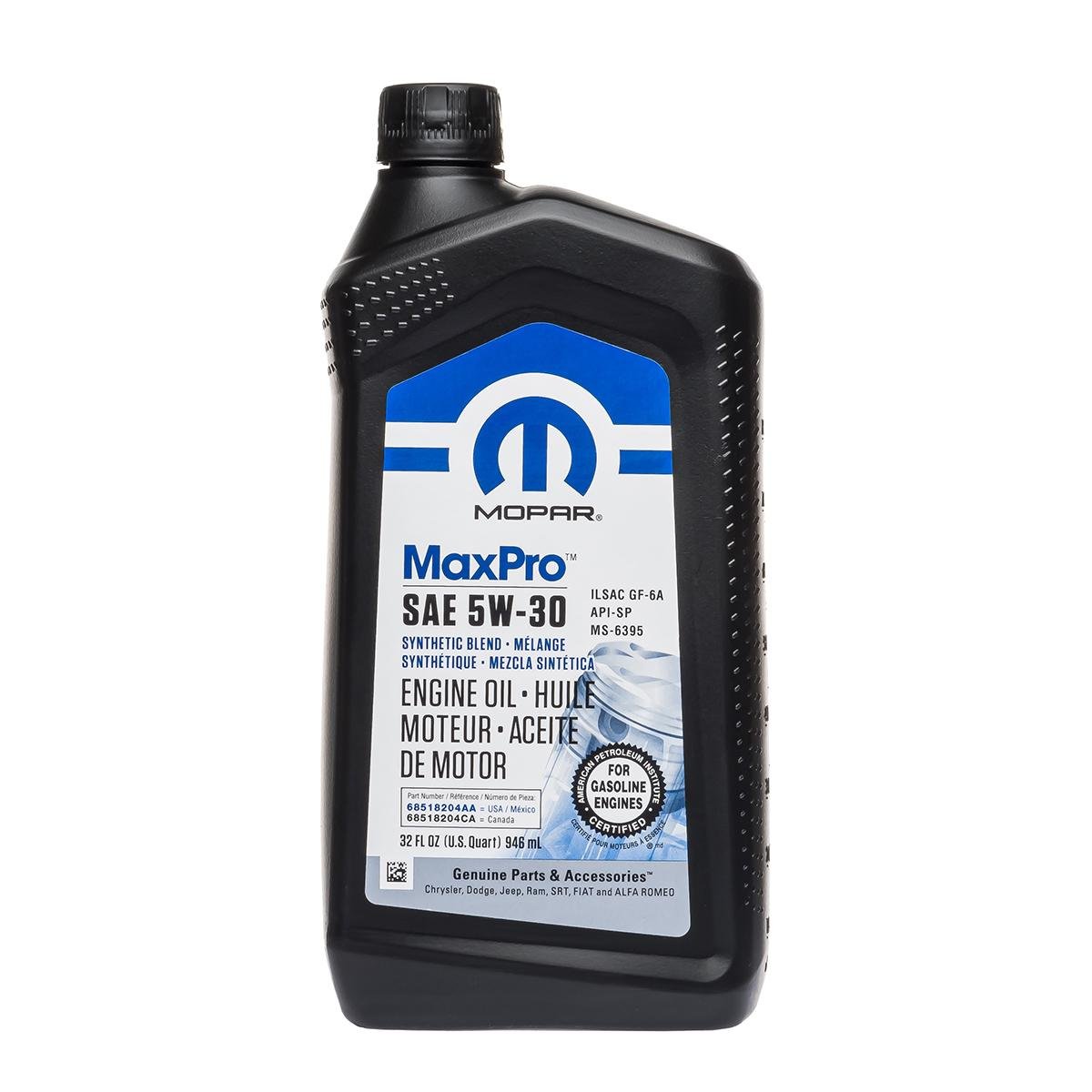 Мастило моторне Chrysler Mopar MaxPro 5W-30 0,946 л