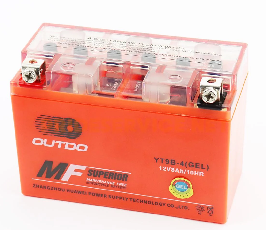 Акумулятор YT9B-4 GEL 12V 8 Ah 150x70x105 мм (348198)