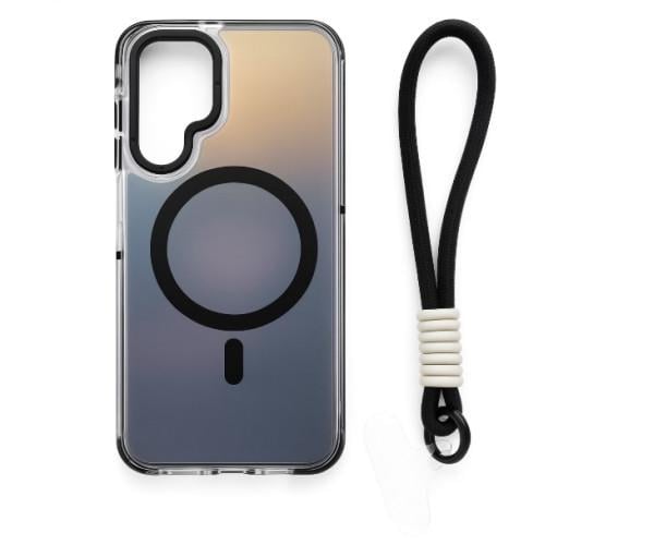 Чехол - накладка Omeve Chameleon для Samsung Galaxy A26 5G с кольцом MagSafe и шнурком Черный