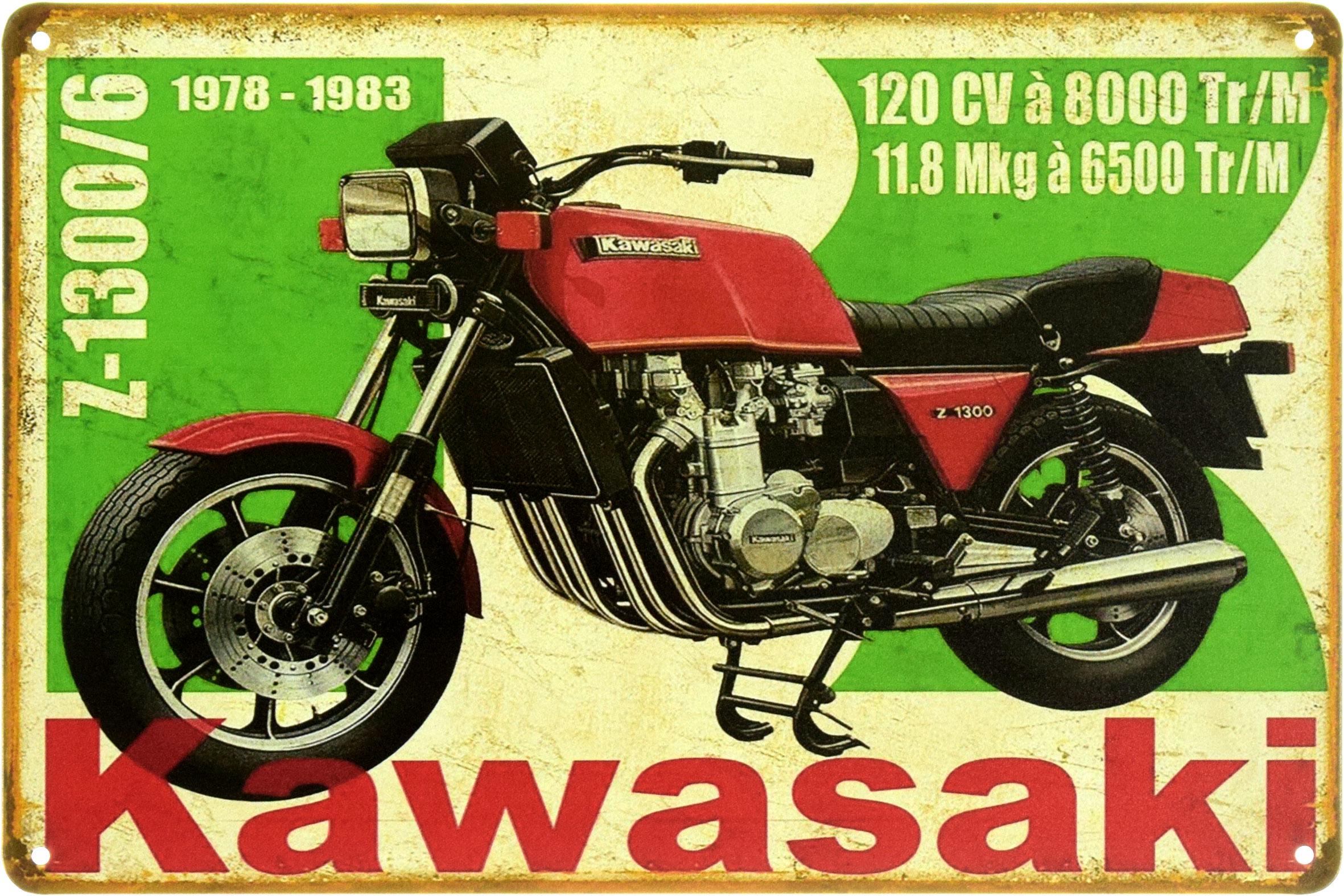 Табличка металлическая "Kawasaki 1978-1983" 20x30 см (ms-104067)