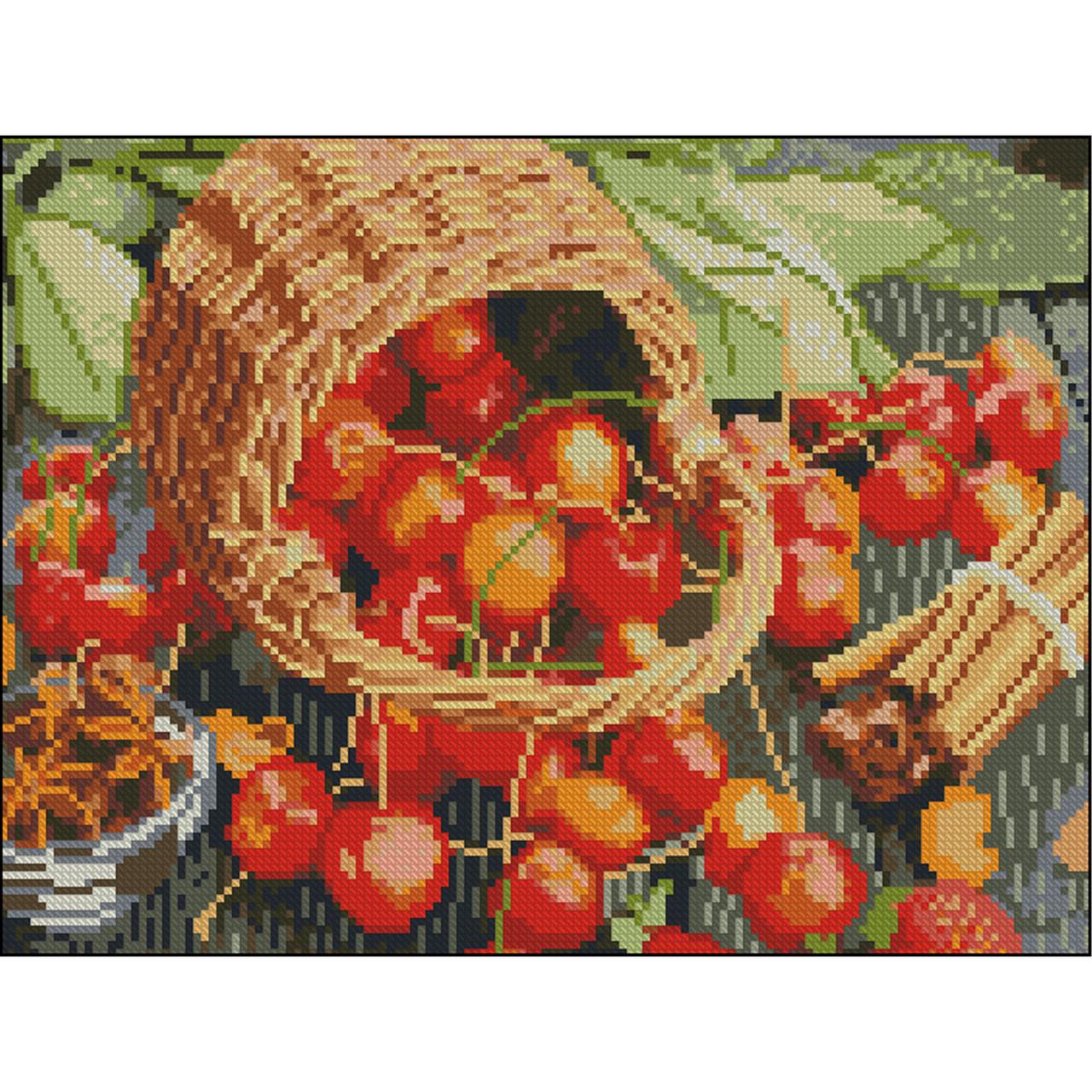 Алмазная мозаика Strateg Вкусная корзина без подрамника 30х40 см (ZAV3040-53)