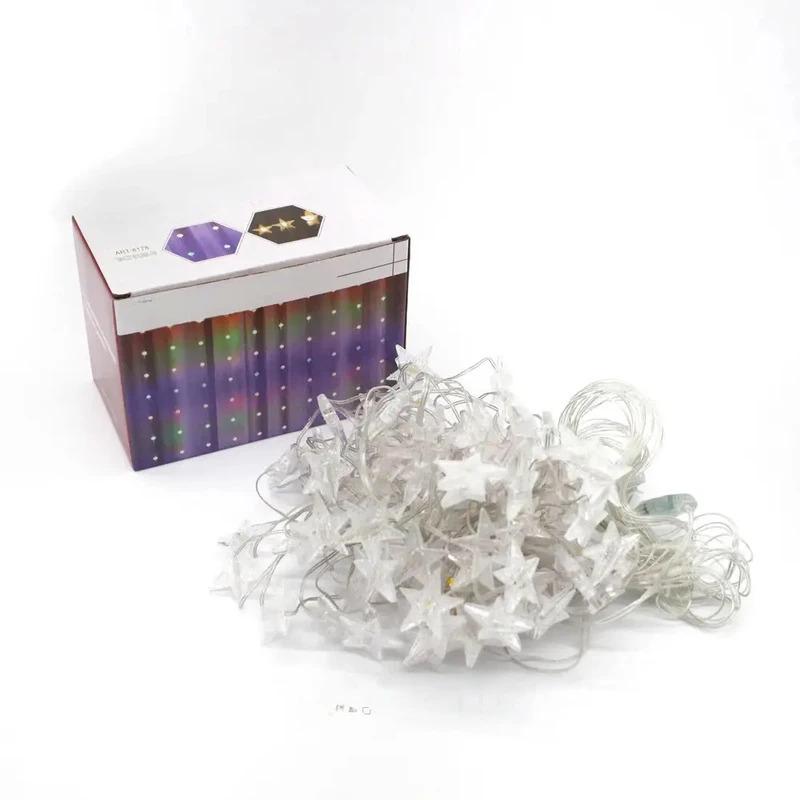 Гирлянда-штора Звездопад XMAS WW 120 LED 3x1,8 м теплый белый (23456850401_419)