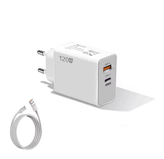 Зарядний пристрій мережевий 120 W Charger та кабель 6A