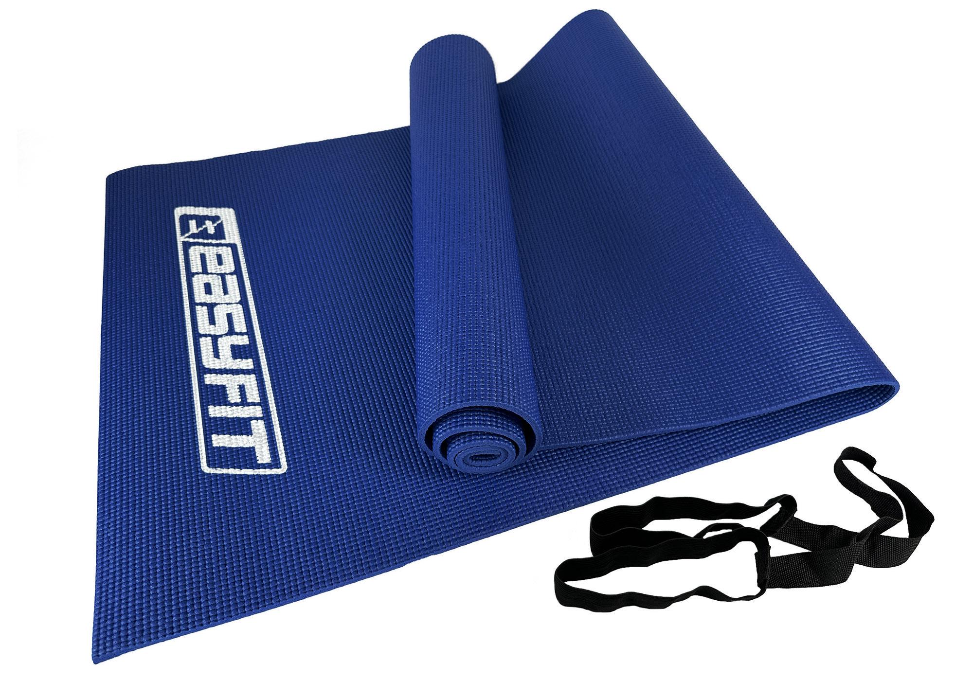 Коврик для йоги и фитнеса EasyFit ПВХ PVC Синий