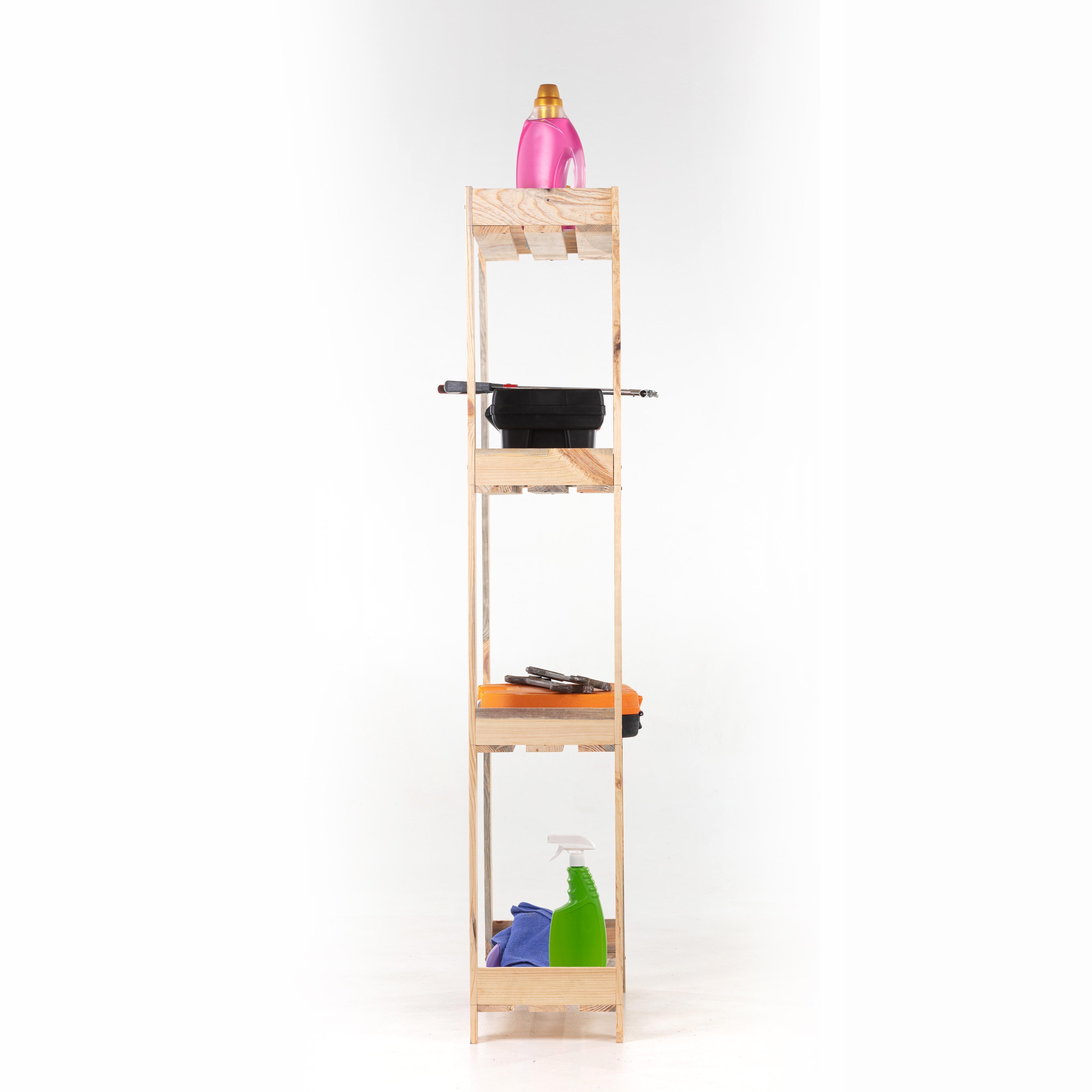 Стелаж дерев'яний на 4 полиці 155х66х27 см Сосна (9958594) - фото 7 Стелаж дерев'яний на 4 полиці 155х66х27 см Сосна (9958594) - фото 7