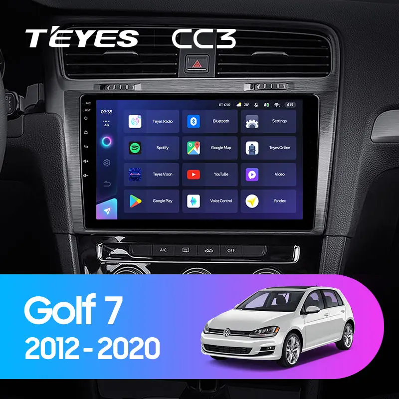 Автомагнитола штатная Teyes CC3 для Volkswagen Golf 7 2012-2020 Android 6/128 Гб с круговым обзором 360° вариант А (1672964282) - фото 2