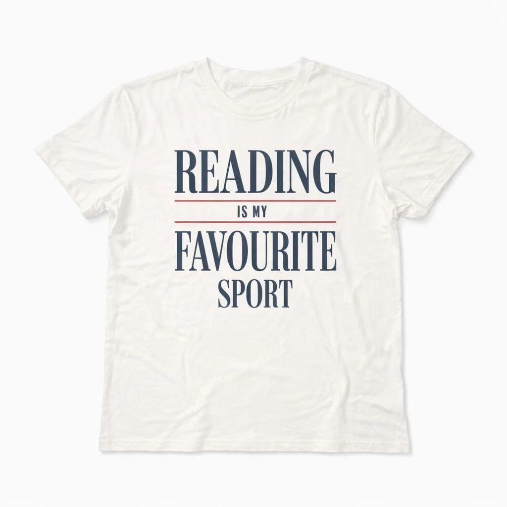 Футболка женская Reading Is My Favourite Sport SM Белый (SU-TK-003)