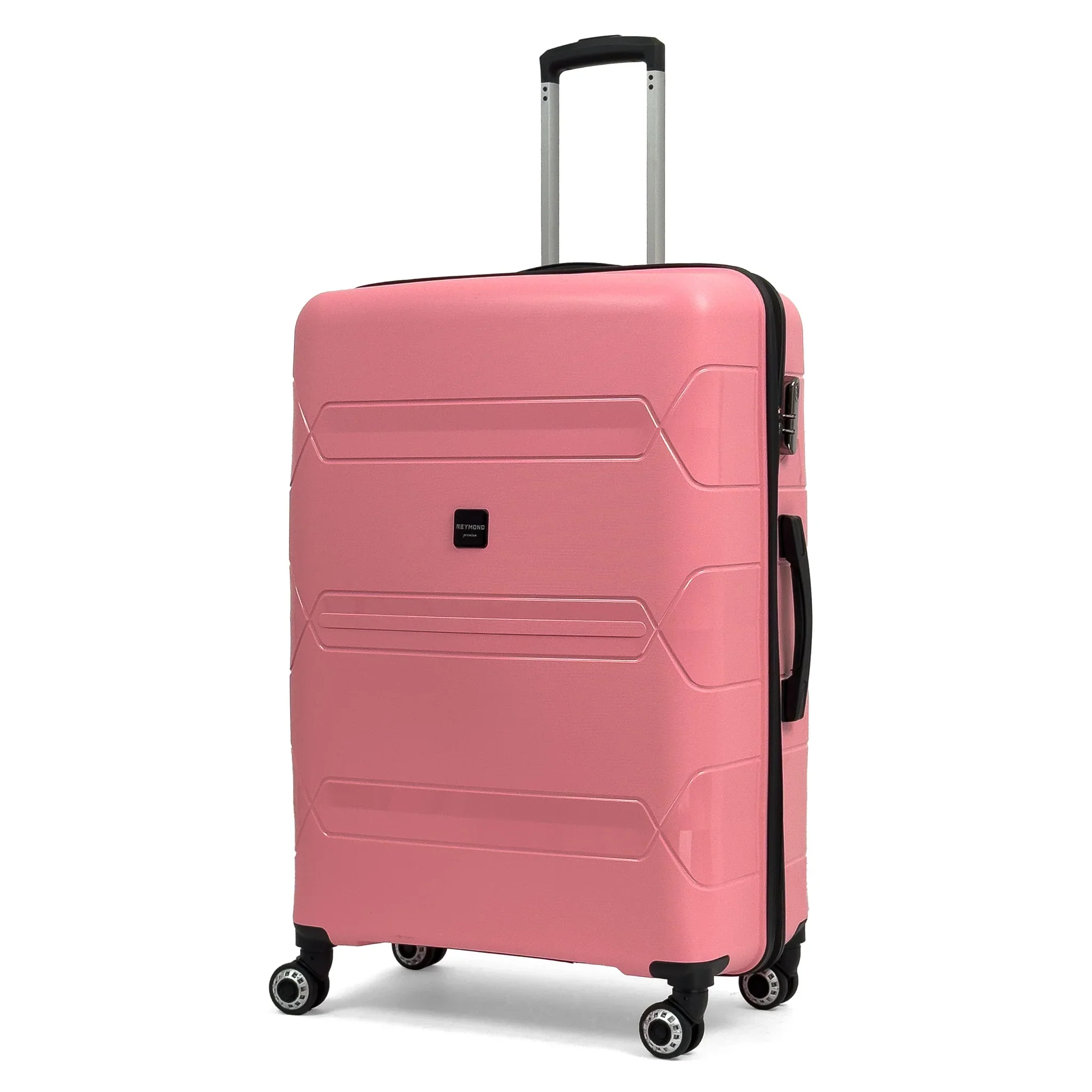 Чемодан Reymond PP012-L полипропилен с расширением на 4-х двойных колесах L 120/10 л