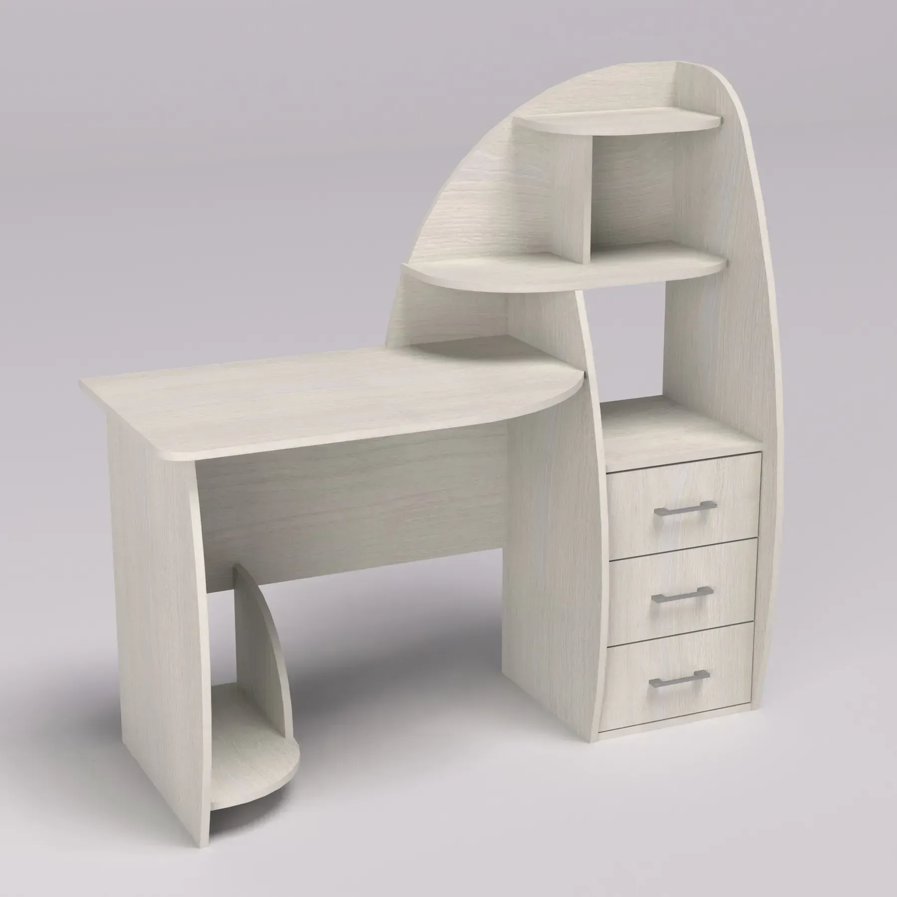 Стіл письмовий Kontinent СКП-2 №10 130х55х130 см Дуб Шамоні Світлий (63116453) - фото 3 Стіл письмовий Kontinent СКП-2 №10 130х55х130 см Дуб Шамоні Світлий (63116453) - фото 3