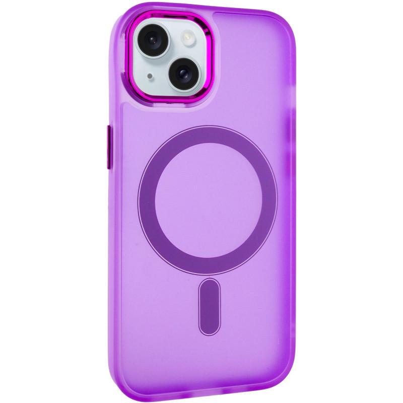 Противоударный Чехол TPU+PC Lily with MagSafe для Apple iPhone 15 (6.1") Purple
