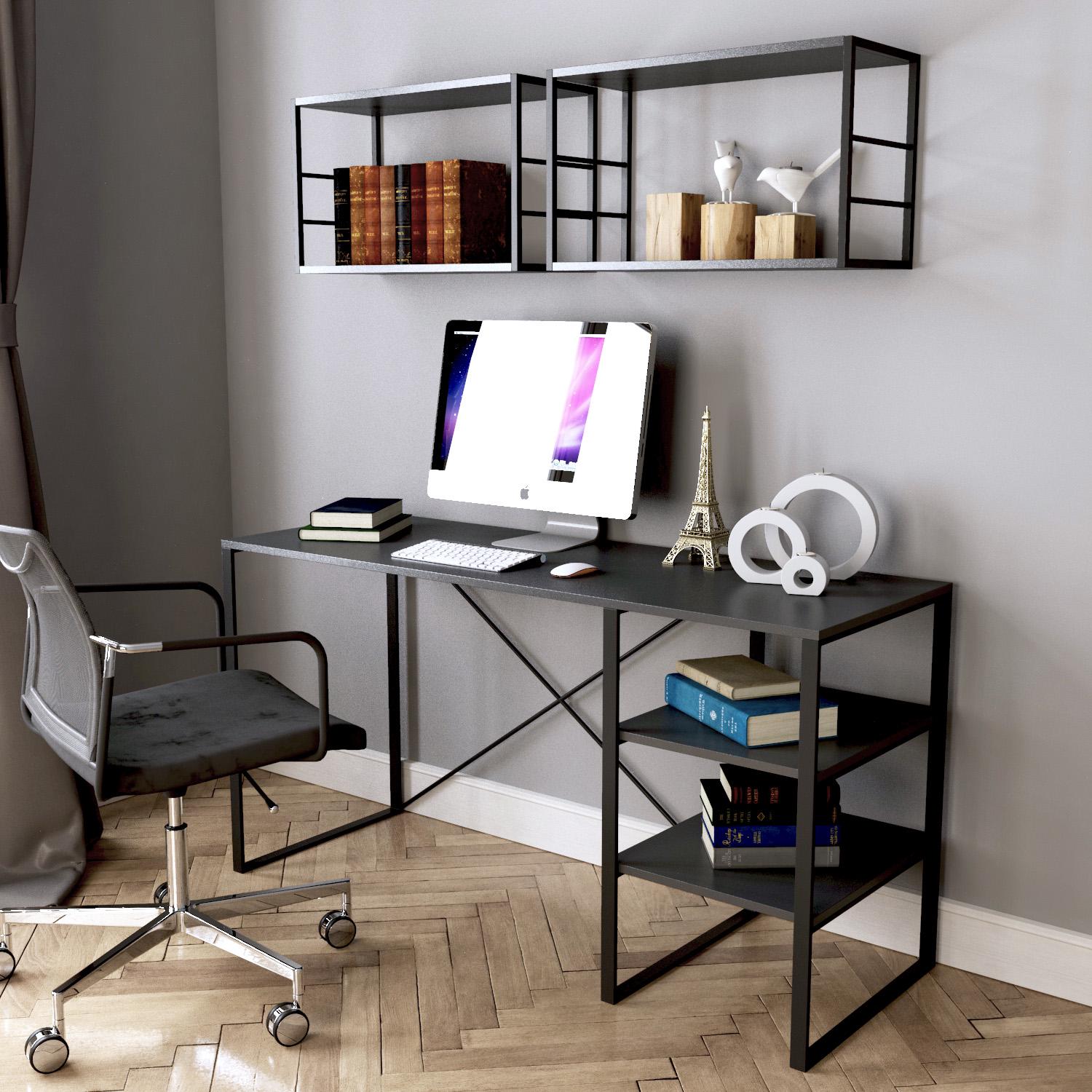 Стіл письмовий Art in Head Аsset 1400x500x730 мм Графітовий (102020128) - фото 2 Стіл письмовий Art in Head Аsset 1400x500x730 мм Графітовий (102020128) - фото 2