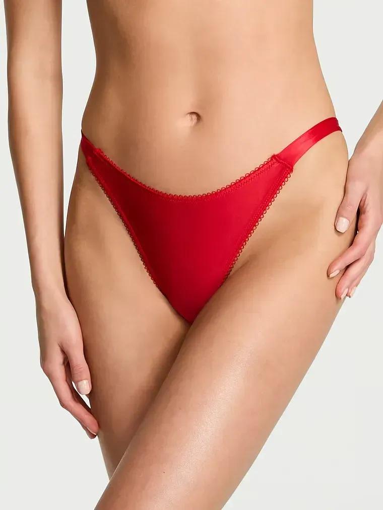 Трусики бразилианы Victoria's Secret Dream Angels Pom Pom Bow Brazilian Panty M Красный (27179749)