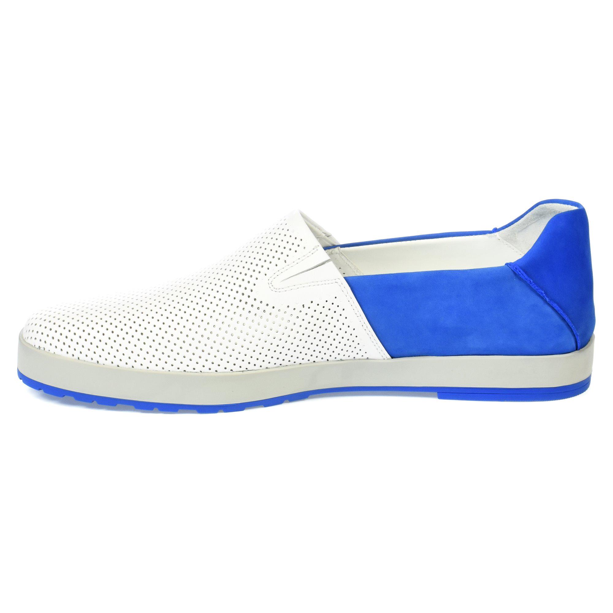 Слипоны мужские Vitto Rossi р. 41 Синий/Белый (8883-41) - фото 8