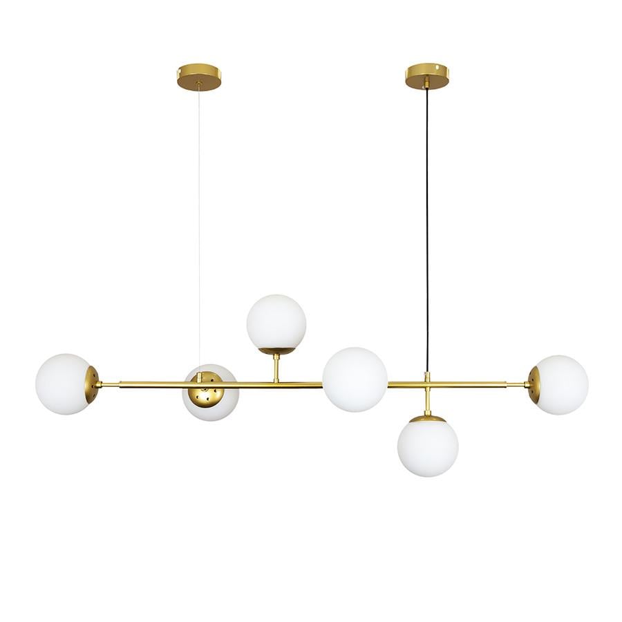 Люстра 7529802-6 gd/Wh Золотий/Білий (lvs4547)