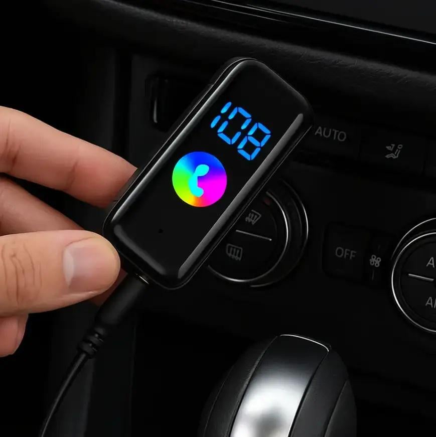 Адаптер для авто Bluetooth 5.3 USB/AUX Black (27457303) - фото 2