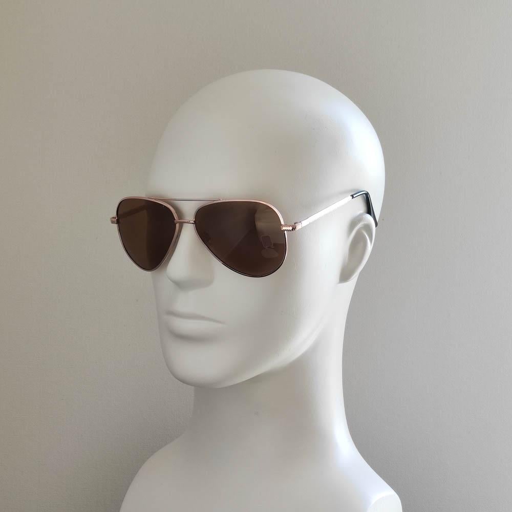 Сонцезахисні окуляри поляризовані 1021 NN з золотистою оправою Коричневий (46643)