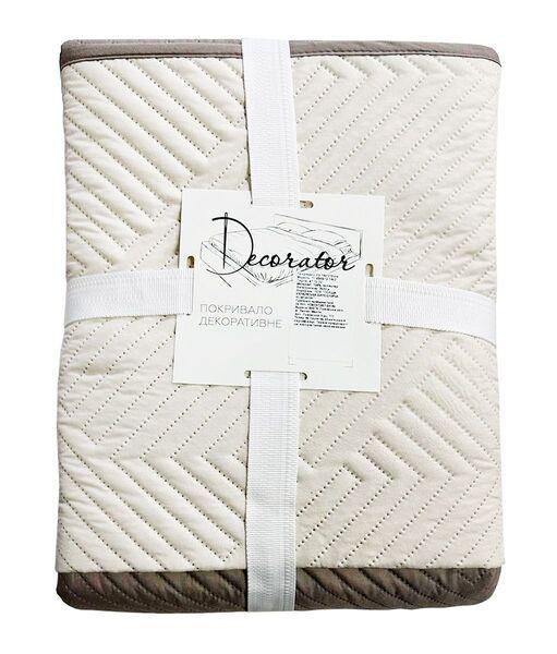 Покривало двостороннє Decorator Лабіринт 210x215 см Капучино/Бежевий (2020725) - фото 4