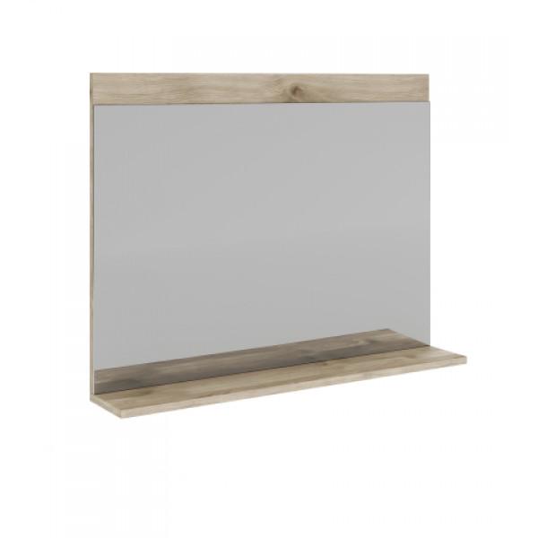 Зеркало настенное Світ Меблів Хелен из ДСП Дуб Белый/Сатин