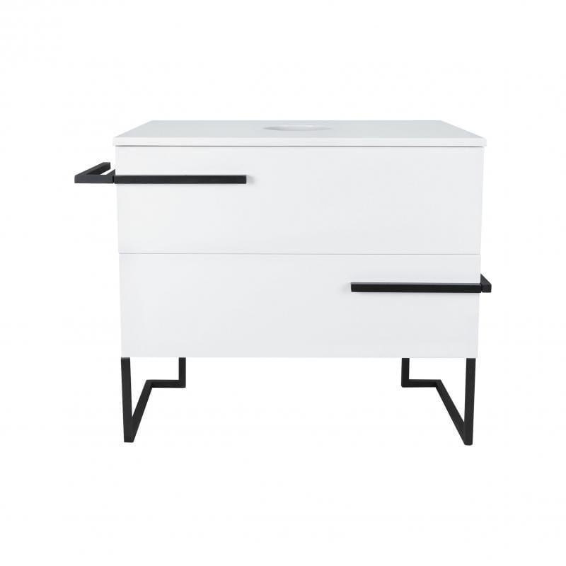 Тумба напольная Q-tap Taurus 800х616х437 White/Whitish oak со столешницей QT2480TNT803WWO (13798)