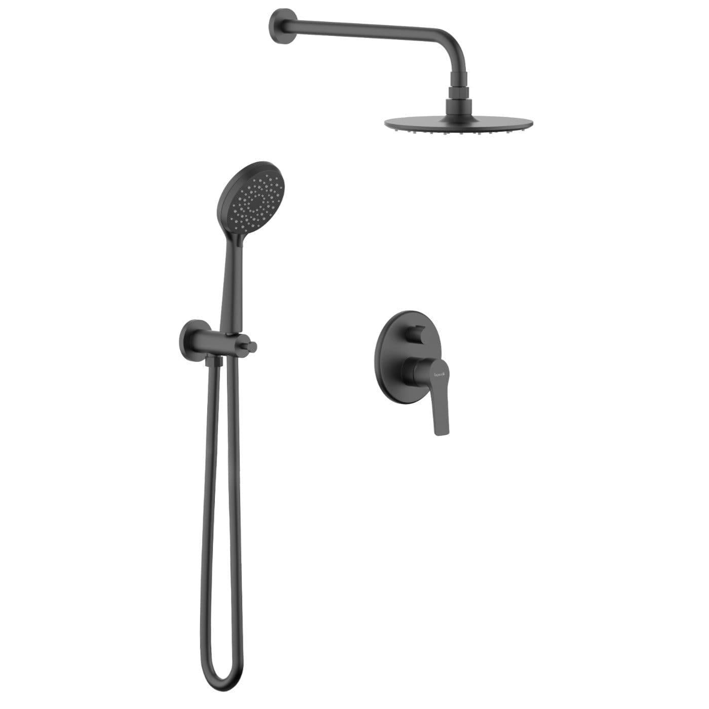 Душова система Imprese Kucera прихованого монтажу латунь Чорний матовий (t03003410SRС)