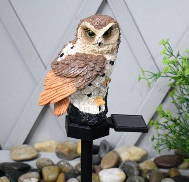 Светильник на солнечной батарее садовый Сова Бура Теплый белый (MX-00009016B) - фото 3 Светильник на солнечной батарее садовый Сова Бура Теплый белый (MX-00009016B) - фото 3