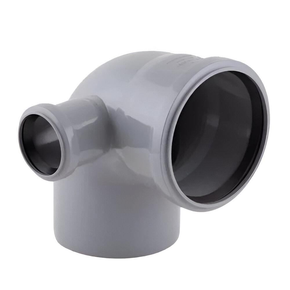 Колено сложное канализационное HydroTherm 90° 110х50 мм (TU-11343)