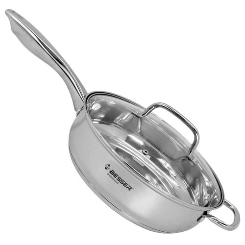 Сковорода-сотейник нержавеющая сталь 28x8 см (10790697)