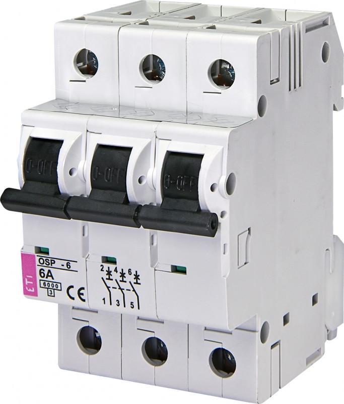 Обмежувач струму ETI OSP-6 3P 6А 6кА D (2185030)