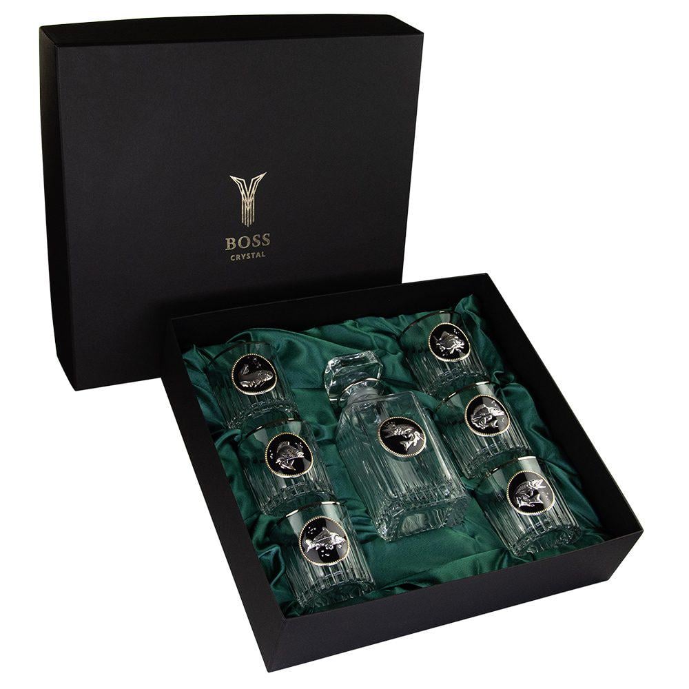 Набор для виски Гранд Презент GOLDFISH хрусталь графин и 6 бокалов (GPB7GLF2PG)