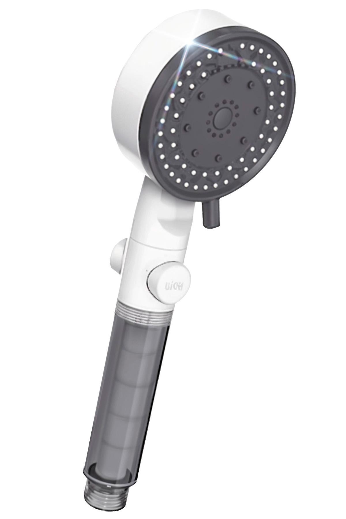 Лійка для душу BRS з фільтром та кнопкою стоп 10 режимів White (511928219) Лійка для душу BRS з фільтром та кнопкою стоп 10 режимів White (511928219)